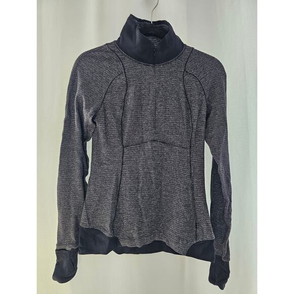 Lululemon Runderful 1/2 Zip Mini Check Pique Black Heathered Black / Black - Picture 6 of 11